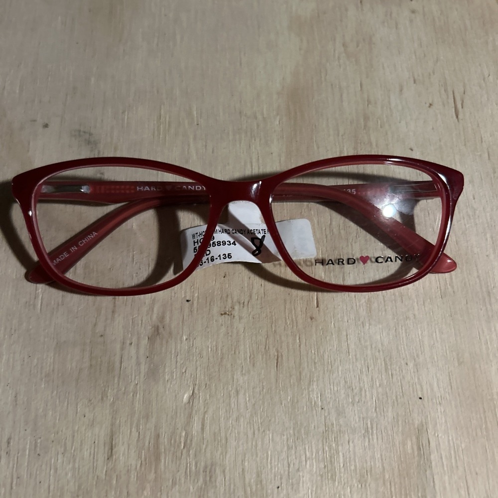 Hard Candy HC39 Red Eyeglasses Frames Full Rim 53-16-135 Frames Only